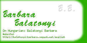 barbara balatonyi business card